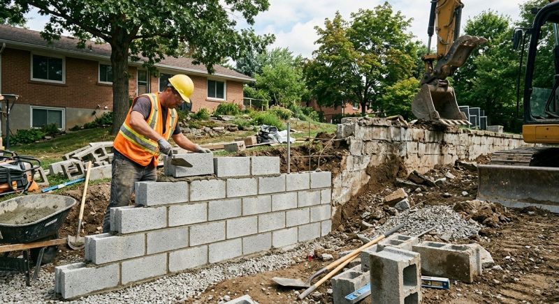 Block Foundation Installation in West Hartford, CT