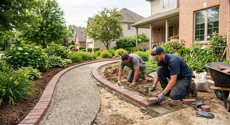Brick Walkway Installation in Worcester, MA